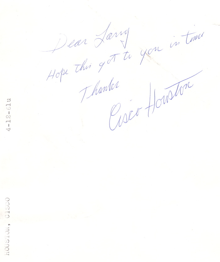 Cisco Houston autograph