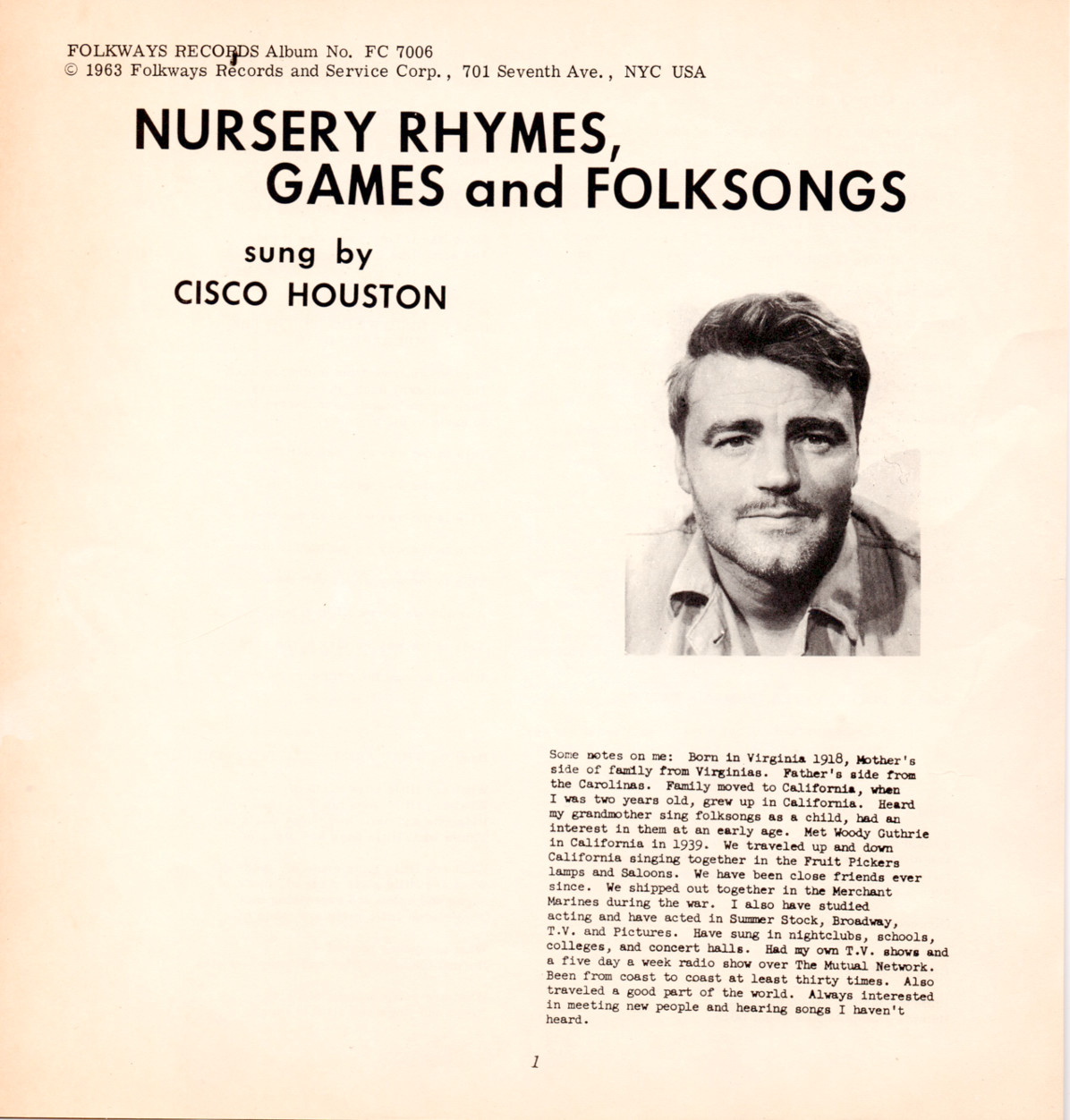Nursery Rhymes, Games and Folksongs